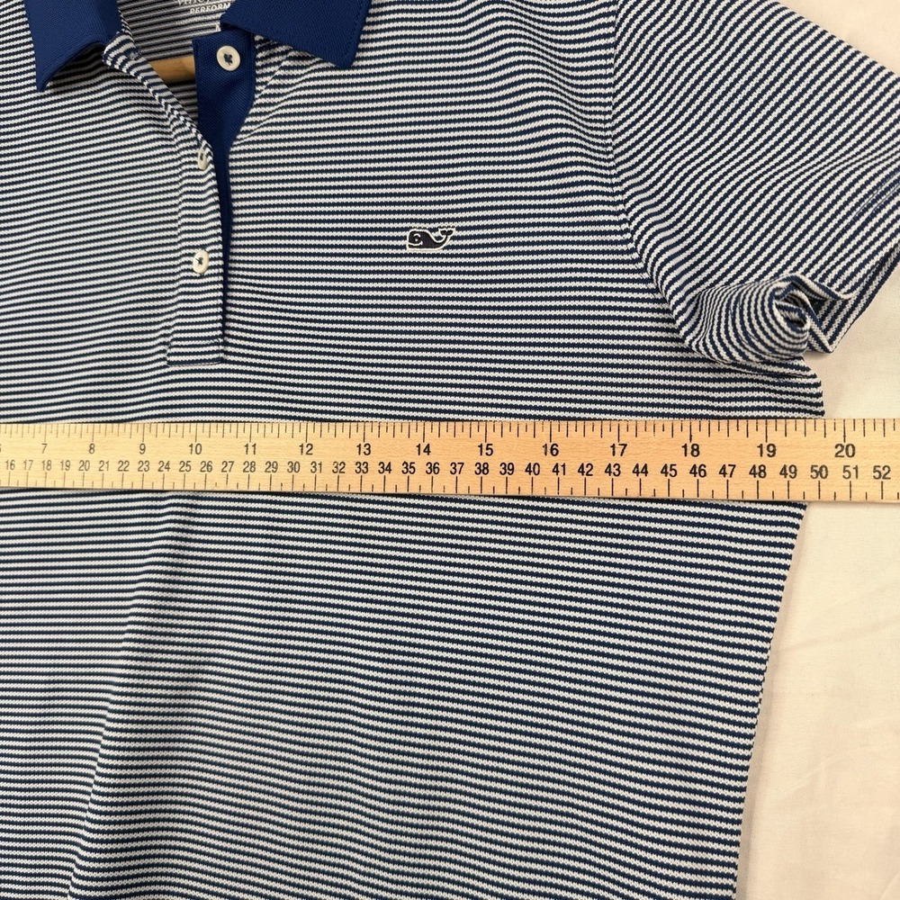 Vineyard vines Women's Performance Pique Polo ROYAL OCEAN SZ-M NWT (PTP 19.5in) - Picture 10 of 16